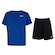 Conjunto Infantil Nike Dri-FIT Woven Camiseta + Bermuda AZUL/PRETO