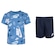 Conjunto Infantil Nike Sweat Camiseta + Bermuda AZUL/AZUL ESC