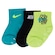 Kit de Meias Nike Retro Rush Infantil com 3 Pares PRETO/AZUL