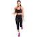 Conjunto Sandy Fitness Open Run Top + Calça Corsário com Proteção Solar UV50+ - Feminino PRETO