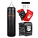 Kit Gorilla: Saco de Pancada 120 Cm + 2 Luvas Bate Saco + Suporte PRETO/VERMELHO