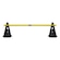 Barreira de Salto com Cone Muvin - 24cm PRETO/AMARELO