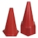 Cone de Marcação de Plástico Muvin - 24cm -12 Unidades VERMELHO