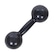 Halter Emborrachado Yangfit Redondo -  5Kg PRETO
