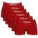 Kit Cuecas Boxer Zorba Algodão Sem Costura - 6 Unidades - Masculina VERMELHO