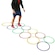 Kit de Argolas de Agilidade Yangfit Funcional com 12 unidades Vermelho/Verde Cla