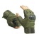 Luvas Tática Militar Yangfit Airsoft Paintball Meio Dedo Microfibra - Adulto VERDE