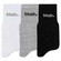 Kit Meias Cano Curto Mash - 3 Pares - Masculina BRANCO/CINZA