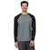 Camiseta Manga Longa Extreme UV Ice Proteção Solar Raglan - Masculina CINZA/PRETO