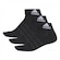 Kit adidas com Meia Cush Ank Cano Baixo Unissex - 3 Pares PRETO