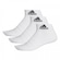 Kit de Meias Cano Curto adidas Light Ank com 3 Pares - 38 a 40 - Feminino BRANCO/PRETO