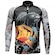 Camiseta Manga Longa de Pesca King Brasil Tucunaré Sublimada - Masculina PRETO