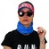Bandana  para Corrida e Ciclismo Hupi Tubular Liso - Adulto AZUL