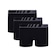 Kit de Cuecas Boxer Lupo sem Costura com 3 Unidades - Infantil PRETO