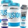 Kit BRN Foods 2x Whey Protein 900g Morango + 2x BCAA + 1x Glutamina +  Coqueteleira MORANGO