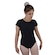 Collant para Ballet Ritmus Meia Manga Tatiana - Adulto PRETO