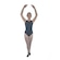Collant para Ballet Ritmus Regata Alice - Adulto PRETO
