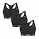 Kit Top Puma Nadador Sem Costura - Feminino - 3 Unidades PRETO