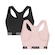 Kit Top Puma Nadador Sem Costura - Feminino - 2 Unidades PRETO/ROSA