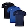 Kit de Camiseta Penalty X - Masculina - 3 Unids PRETO/AZUL ESC