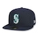 Boné Aba Reta New Era 5950 Seattle Mariners Game Cap - Fechado - Adulto AZUL ESC/VERDE