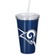 Copo Com Canudo Luxo NFL Los Angeles Rams AZUL ESC/BRANCO