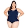 Maiô Trinys Helanca 183 Costas Nadador Plus Size - Adulto MARINHO/VERDE/BRANCO