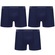 Cueca Boxer Selene sem Costura - Adulto - 3 Unidades AZUL ESCURO