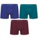 Cueca Boxer Selene sem Costura - Adulto - 3 Unidades AZUL/VERDE