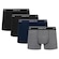 Cueca Boxer Selene Algodão - 4 Unidades - Adulto PRETO/AZUL ESC