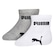Meia Puma Bebê Cano Baixo - Infantil - 2 Pares CINZA/BRANCO