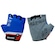 Luvas de Ciclismo Hupi Eco Dedo Curto Blue Ribbon  - Adulto AZUL/VERMELHO