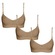 Kit Top Fitness Selene Regulável sem Costura - 3 unidades - Feminino BEGE