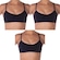 Kit Top Fitness Selene Regulável sem Costura - Adulto - 3 Unidades PRETO