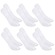 Kit Meias Sapatilha Selene Super Invisível com 6 Pares - 34 ao 38 - Feminina BRANCO
