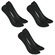 Kit Meias Sapatilha Selene Super Invisível com 3 Pares - 34 a 38 - Feminina PRETO