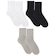 Meia Selene Esportiva Cano Médio - Masculina - 3 Pares BRANCO/PRETO