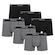 Cueca Boxer Selene Algodão - 6 Unidades - Adulto PRETO/CINZA ESC