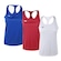 Kit Camiseta Regata Penalty X - Feminino - 3 Unidades AZUL/VERMELHO
