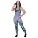 Macacão Fitness com Bojo Orbis Fitness Decote Tiras Costas Fator UV50+ - Feminino VERDE/CINZA