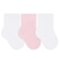 Kit Meias Selene Bebê - Infantil - 3 Pares ROSA/BRANCO