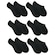 Meia Selene Sapatilha Pilates Antiderrapante - Masculina - 6 Pares PRETO