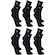 Kit Meia Cano Médio Lupo - Unissex - 6 Pares PRETO