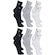 Kit Meia Cano Médio Lupo - Unissex - 6 Pares BRANCO/PRETO