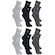 Kit Meia Cano Médio Lupo - Unissex - 6 Pares CINZA/PRETO