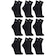 Kit de Meias Lupo Cano Médio Kit com 9 Pares - Masculina PRETO