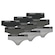 Kit Cuecas Slip Selene - Adulto - 9 unidades PRETO/CINZA ESC