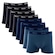 Kit Cueca Boxer Mash 8 Peças Masculina Algodão Elástico PRETO/BRANCO/CINZA