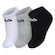 Meia Cano Invisível Fila LS330040 - 39 ao 43 - Pack com 03 Unidades BRANCO