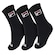 Meia Cano Alto Fila FBox com 3 Pares - 34 ao 38 - Adulto PRETO